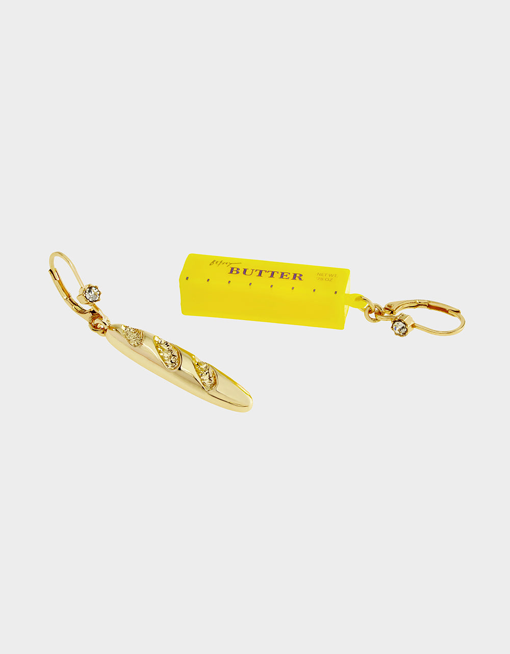 MISMATCH BREAD N BUTTER EARRINGS YELLOW - Image 4