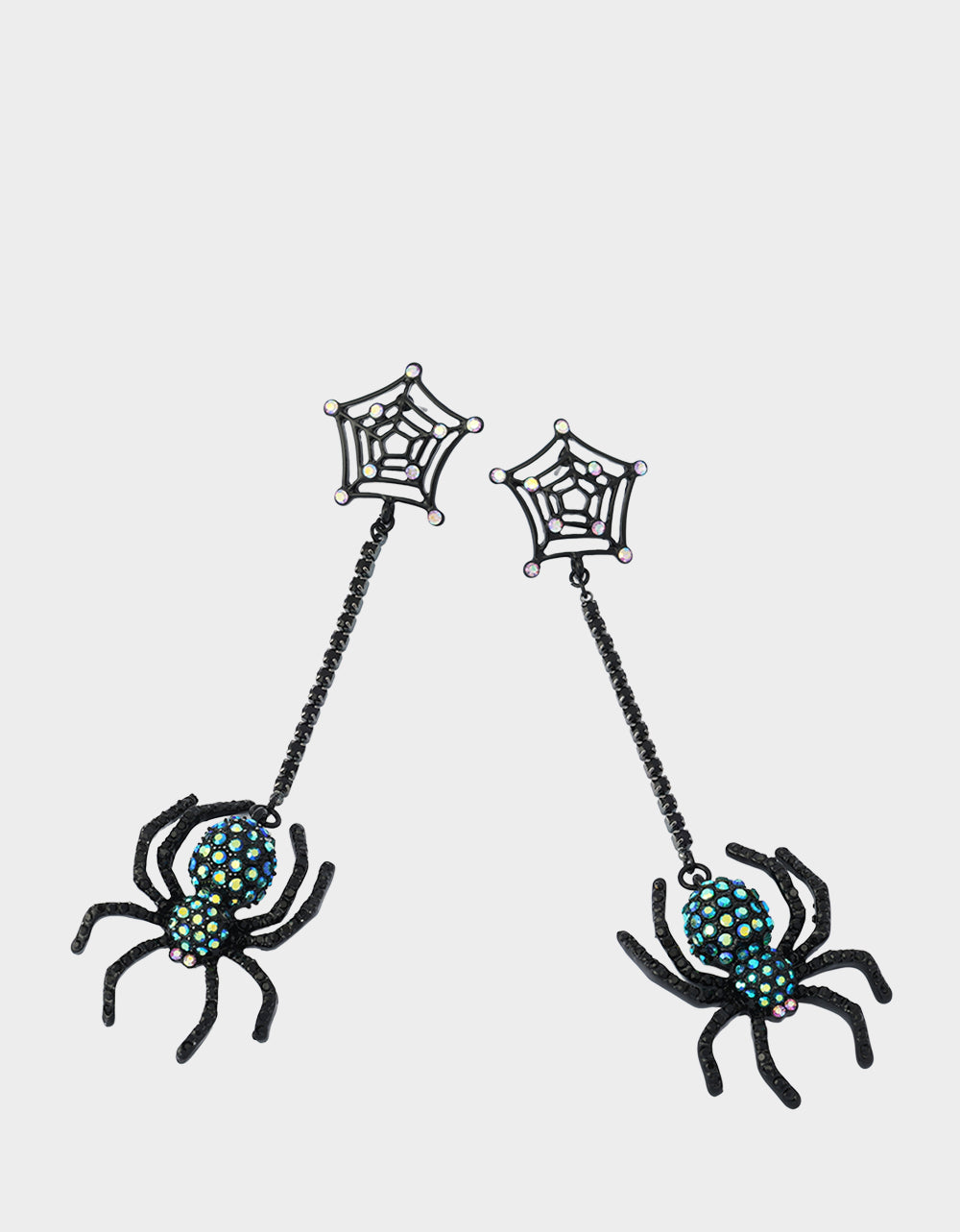 SPIDER WEB LINEAR EARRING GREEN - Image 2