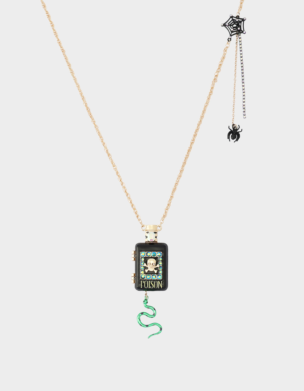 POISON LONG PENDANT NECKLACE BLACK - Image 3