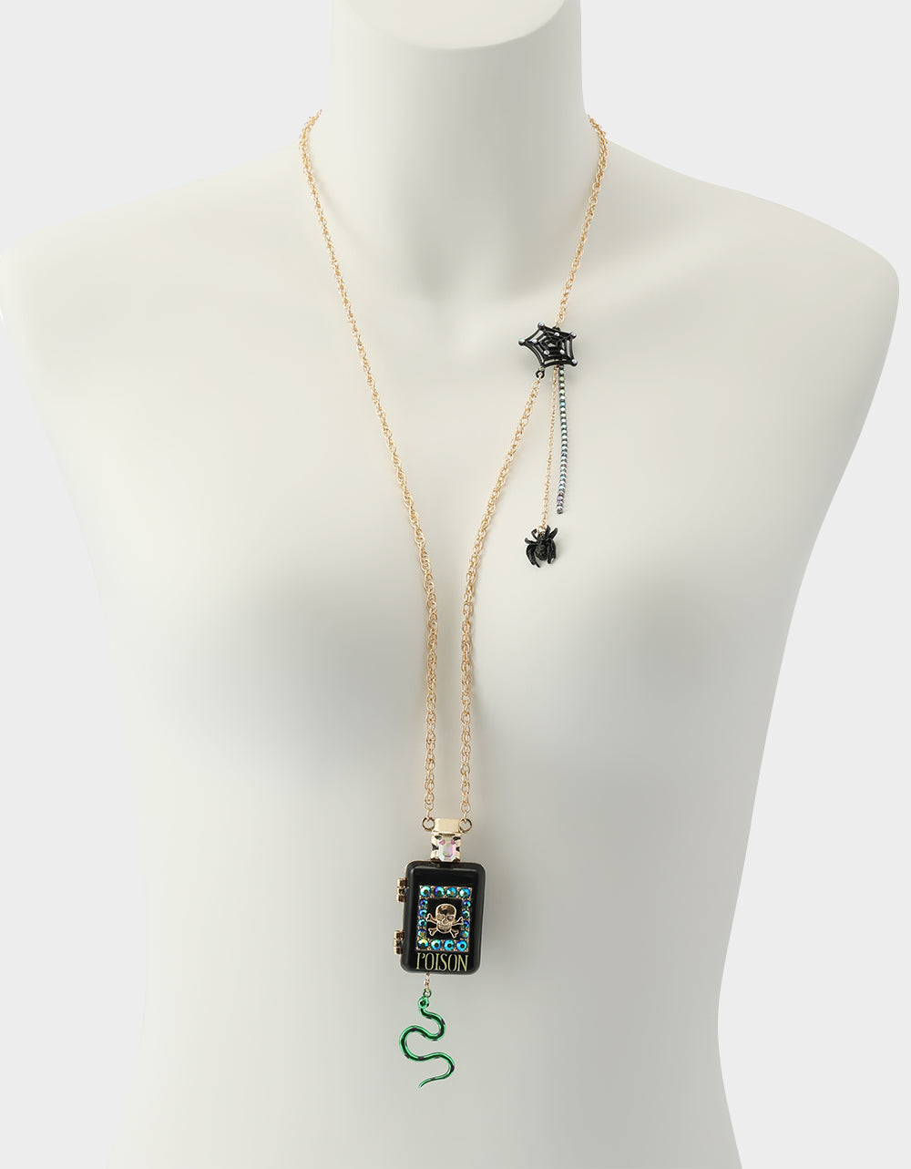 POISON LONG PENDANT NECKLACE BLACK - Image 4