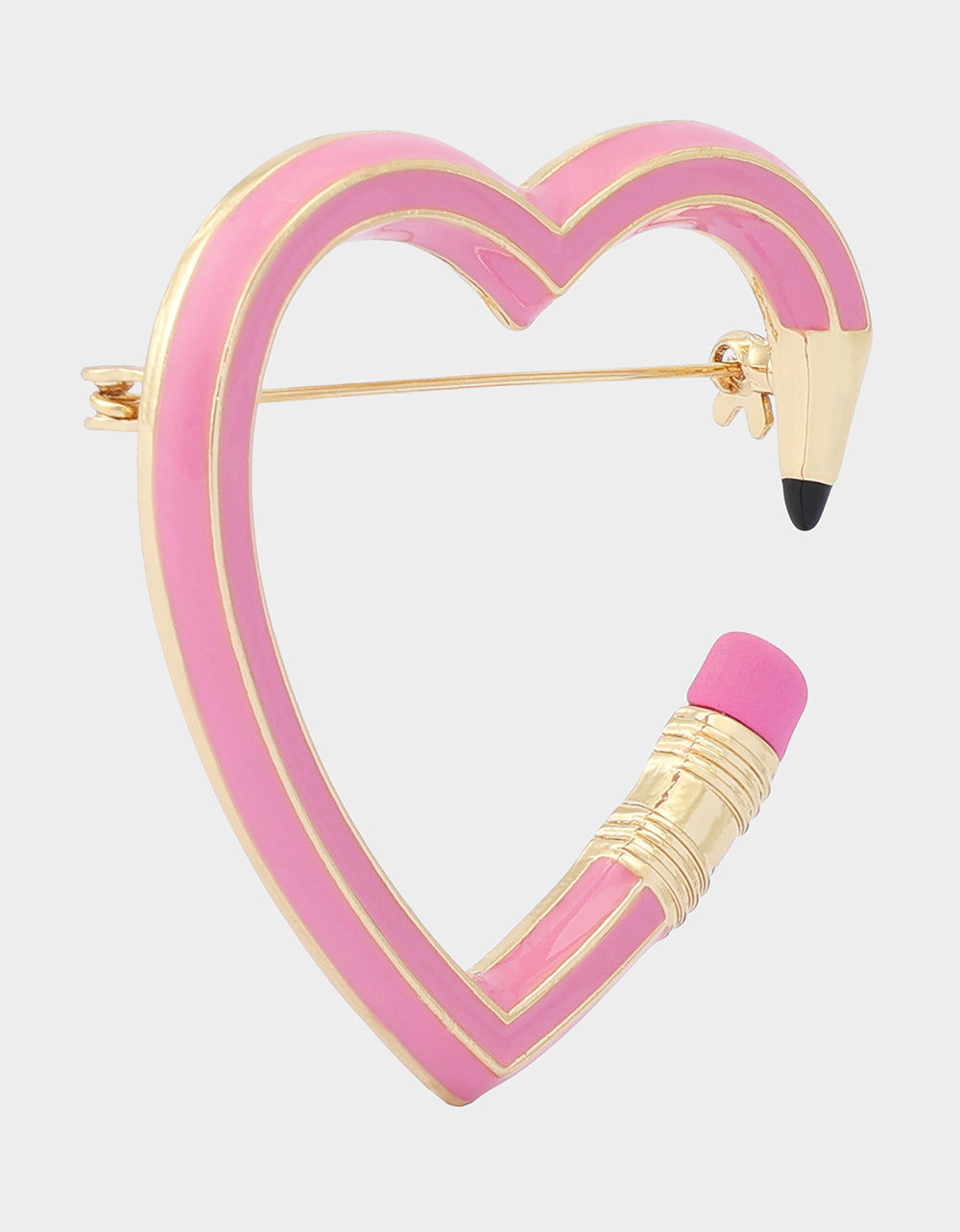 HEART PENCIL BROOCH PINK - Image 2