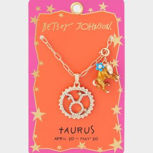 TAURUS CHARM PENDANT BROWN