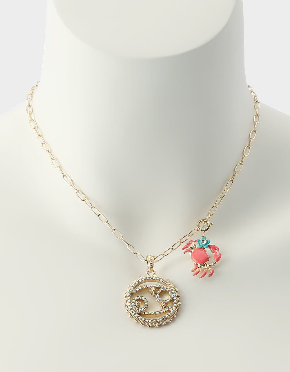 CANCER CHARM PENDANT CORAL - Image 7