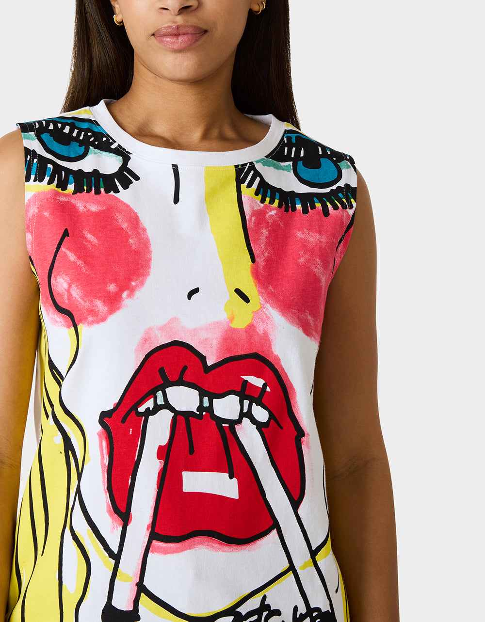 BETSEY'S ART GRAPHIC TOP WHITE - Image 8