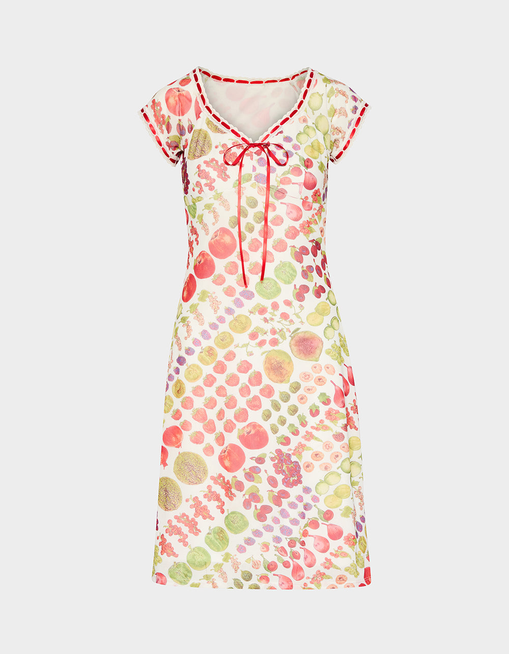 BETSEY'S FRUIT DRESS WHITE MULTI - Image 2