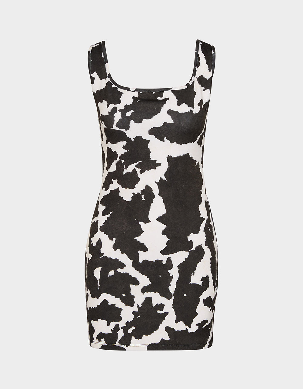 BETSEY COW PRINT DRESS BLACK/WHITE - Image 2