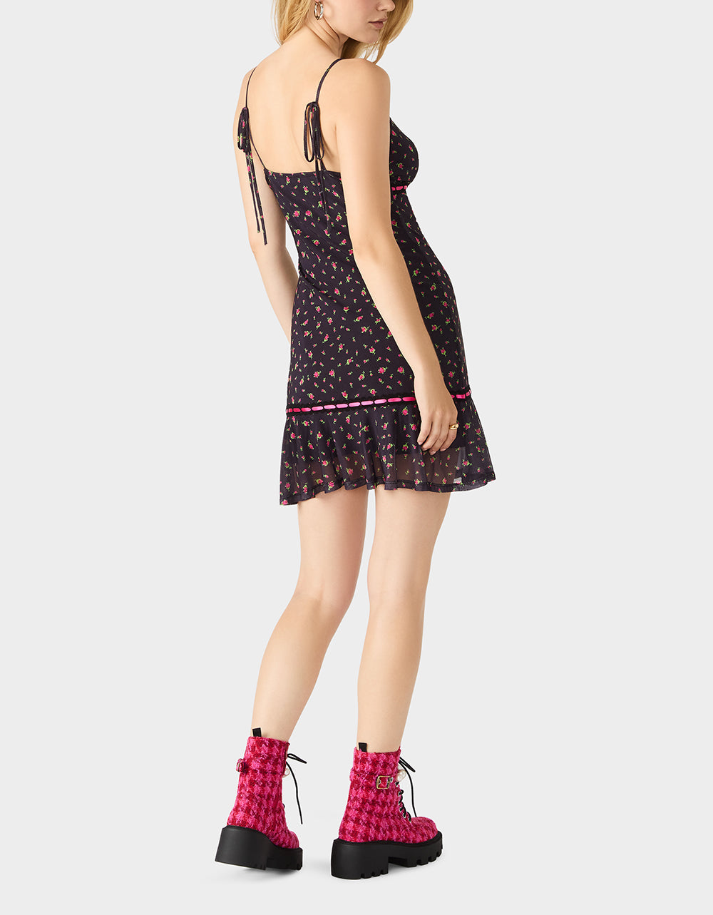 BETSEY's ARCHIVE ROSEBUD SLIP DRESS BLACK - Image 6