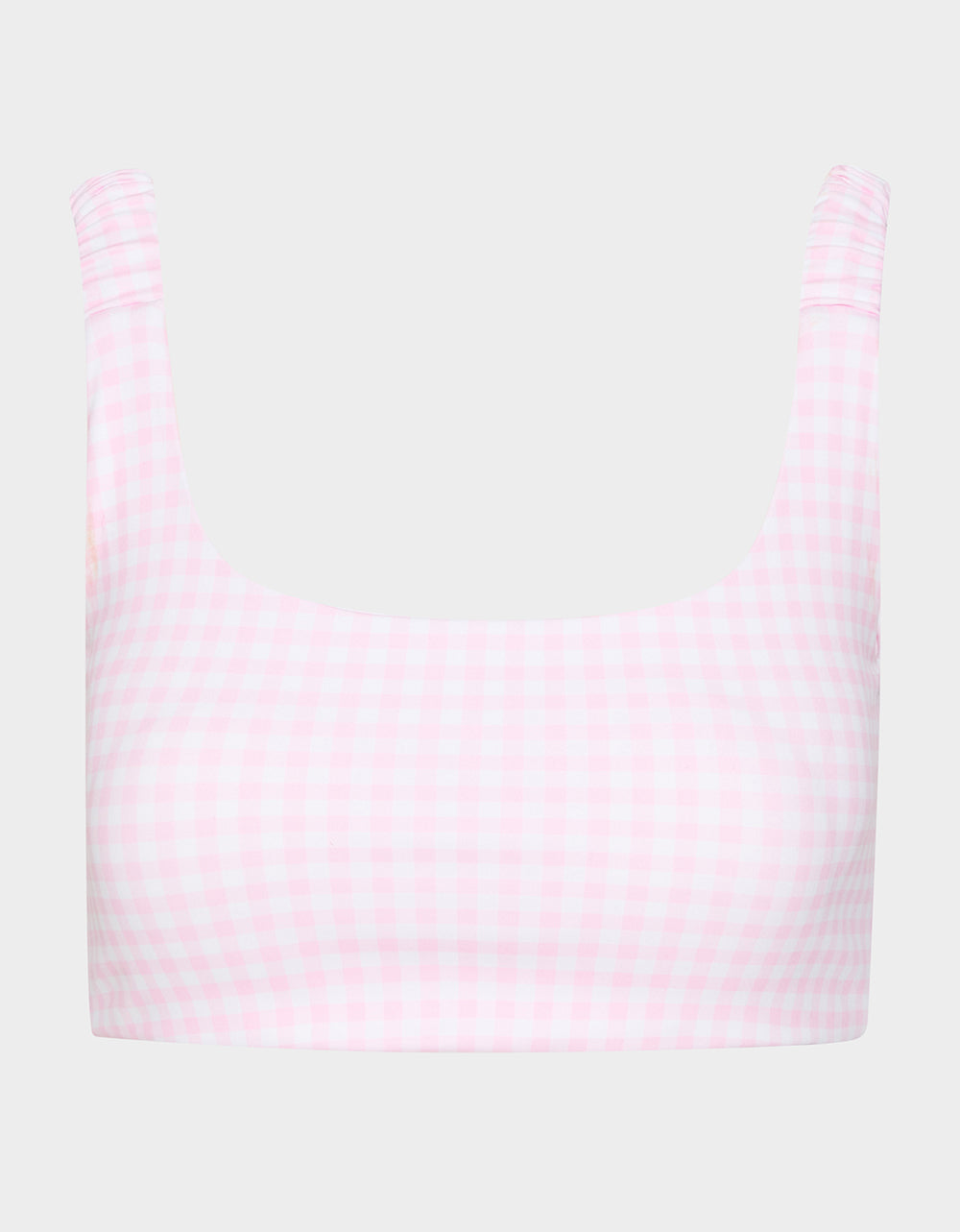 GINGHAM PRINT BRA TOP PINK MULTI - Image 2