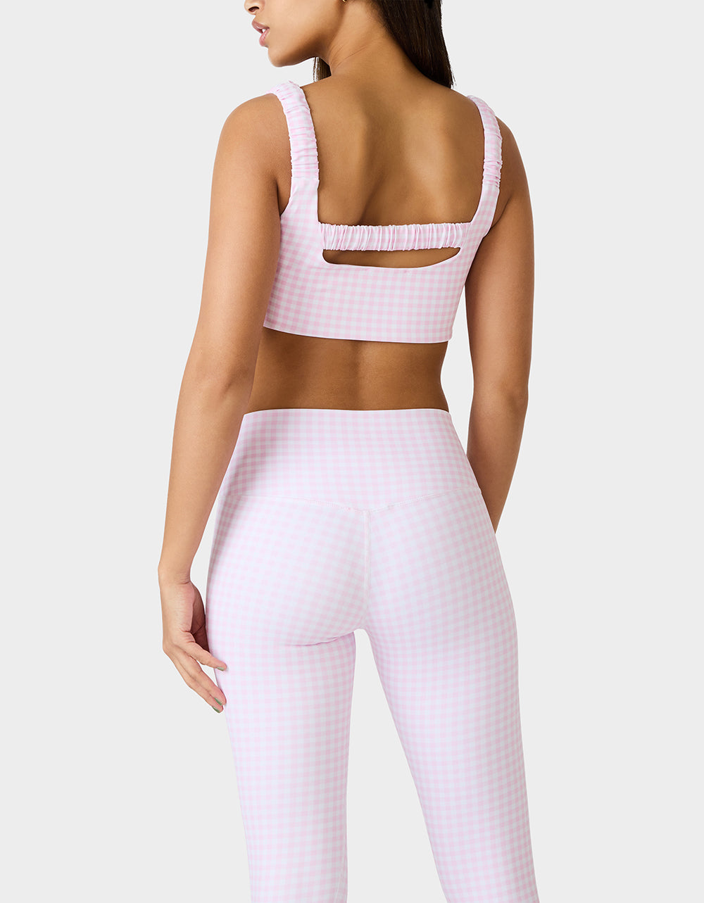 GINGHAM PRINT BRA TOP PINK MULTI - Image 3