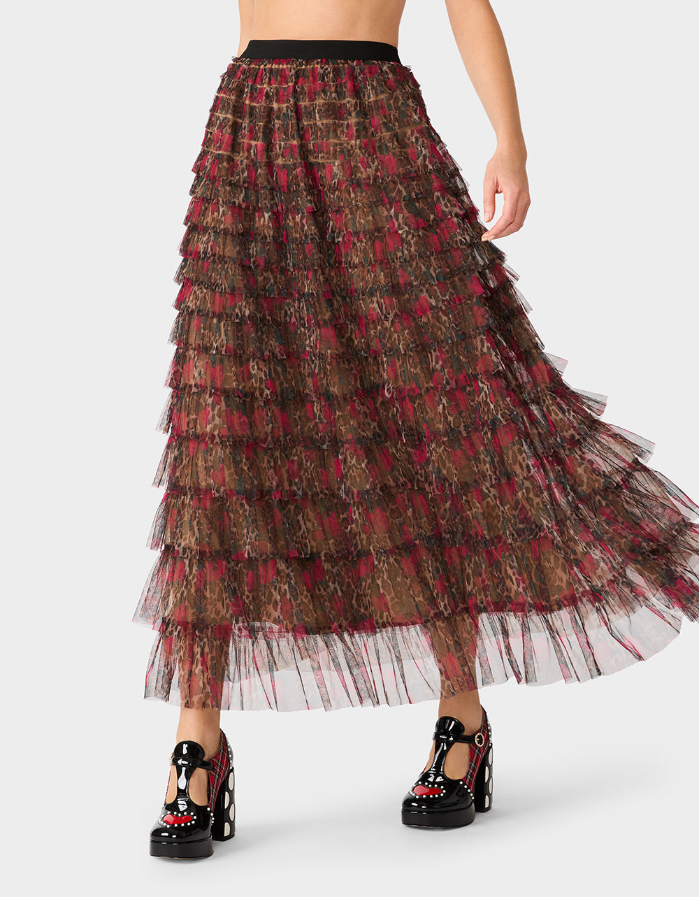 LOVELY LAYERS SKIRT LEOPARD ROSE - Image 5