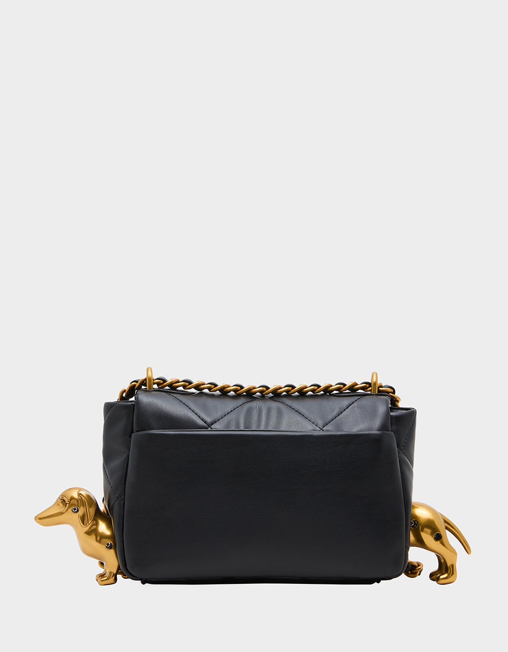DACHSHUND METAL FLAP BAG BLACK - Image 5