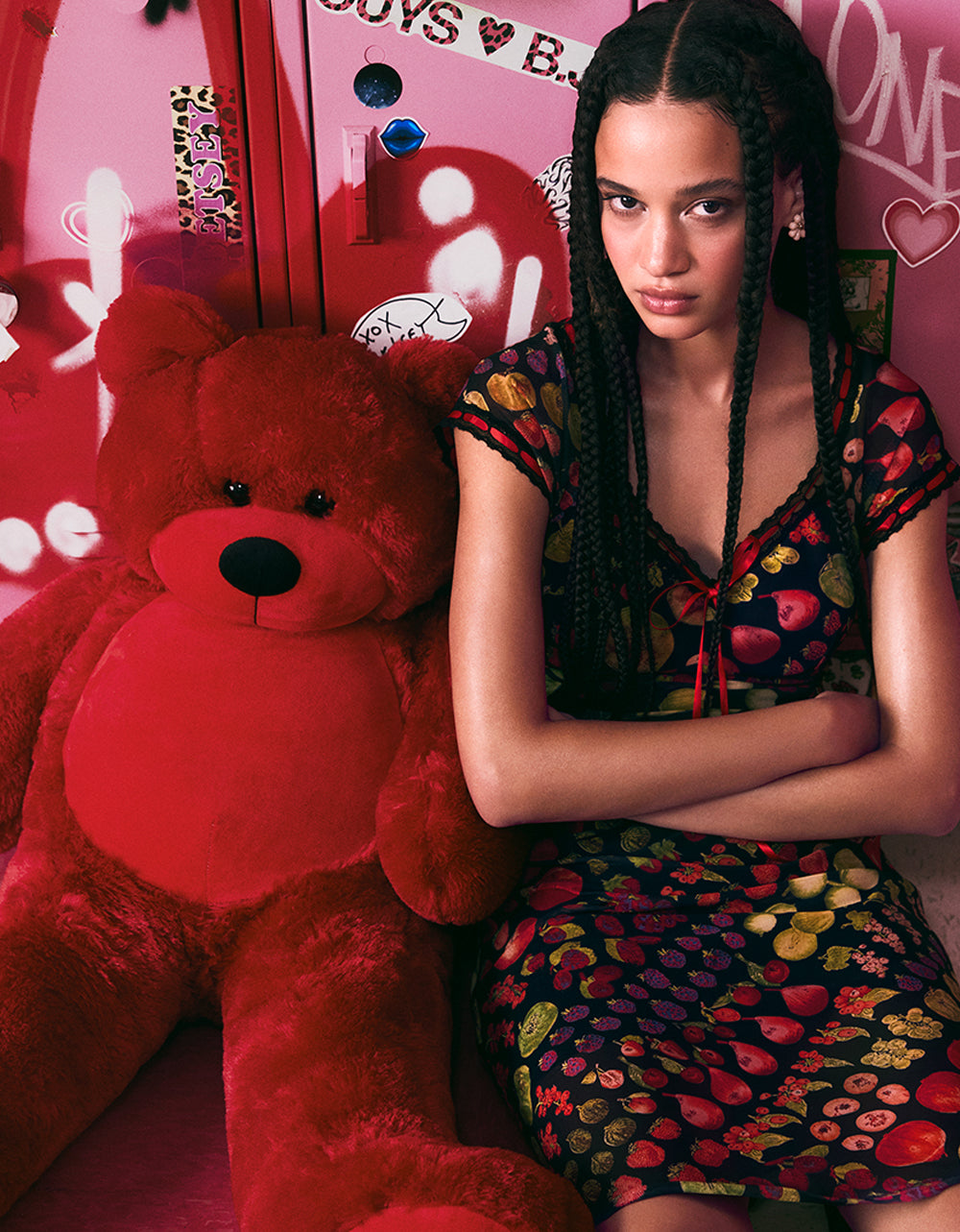 BETSEY'S FRUIT DRESS BLACK MULTI - Image 11