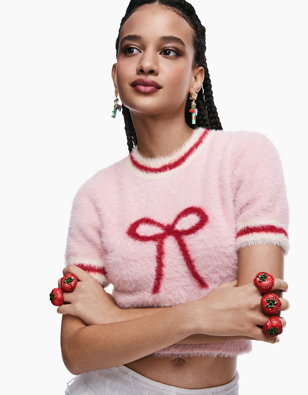 BETSEY'S BOW SWEATER PINK - Image 7